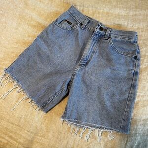 Vintage Riders Frayed Hem Denim Shorts
